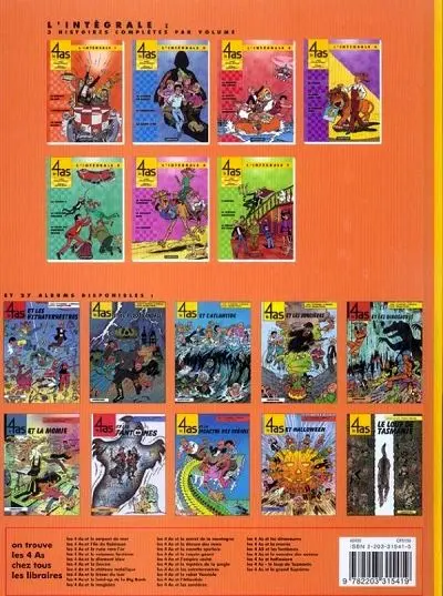 Verso de l'album Les 4 as Tome 41 Les 4 as et le grand suprême