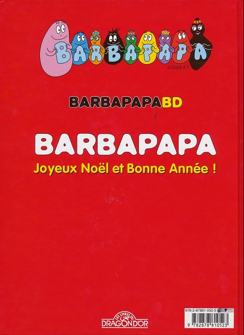 Verso de l'album Barbapapa Joyeux Noël et bonne année !