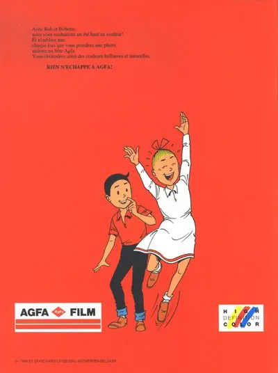 Verso de l'album Bob et Bobette (Publicitaire) Le château de sable