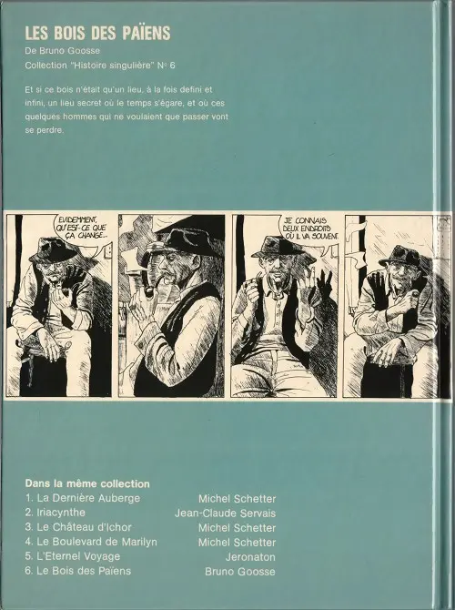 Verso de l'album Le Bois des païens