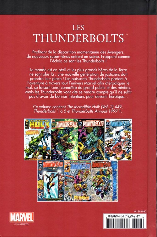 Verso de l'album Le meilleur des Super-Héros Marvel Tome 82 Les thunderbolts