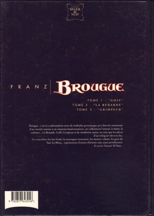 Verso de l'album Brougue Tome 3