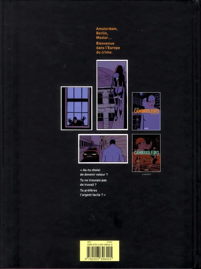 Verso de l'album Cambrioleurs Tome 1 Les oiseaux de proie