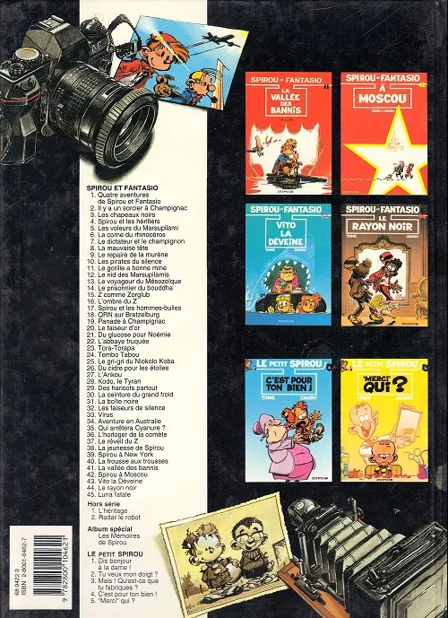 Verso de l'album Spirou et Fantasio Tome 26 Du cidre pour les étoiles