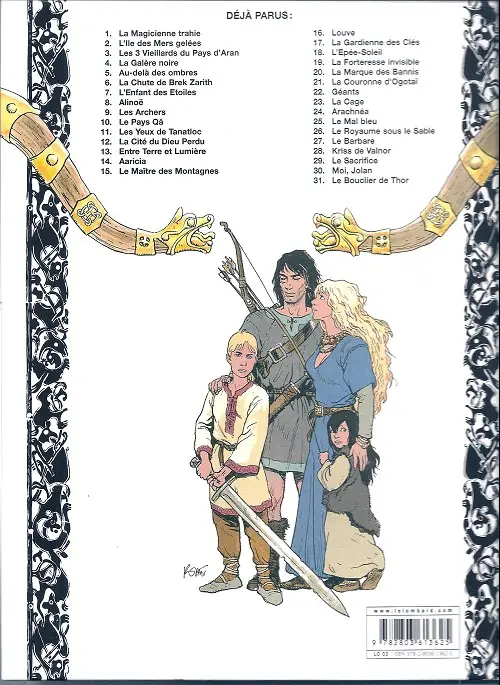 Verso de l'album Thorgal Tome 24 Arachnéa