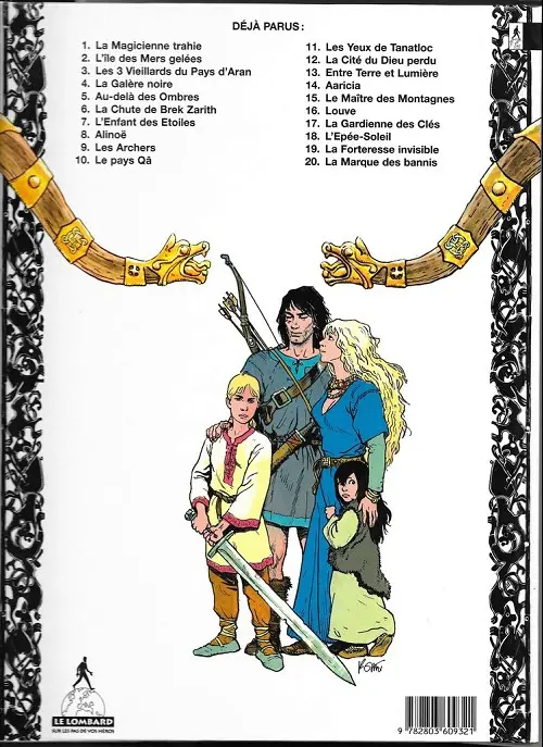 Verso de l'album Thorgal Tome 17 La gardienne des clés