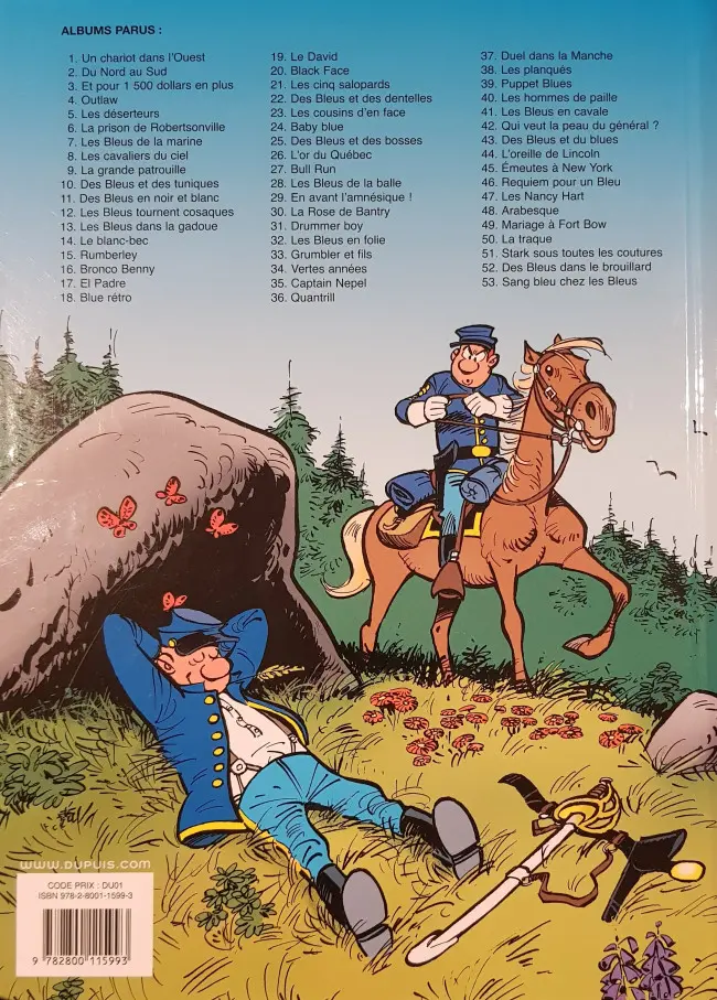 Verso de l'album Les Tuniques Bleues Tome 28 Les Bleus de la Balle