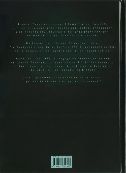 Verso de l'album Carthago Adventures Tome 1 Bluff Creek