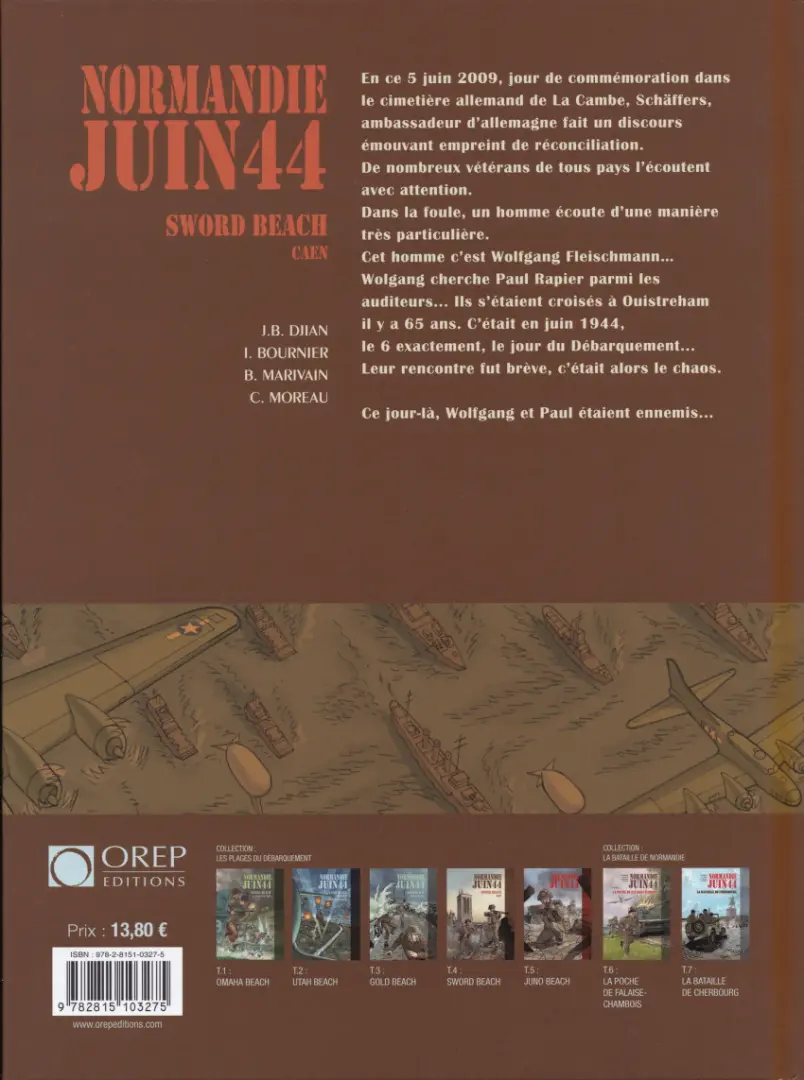 Verso de l'album Normandie juin 44 Tome 4 Sword Beach - Caen