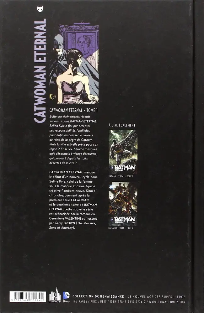 Verso de l'album Catwoman Eternal Tome 1 Reine du Crime