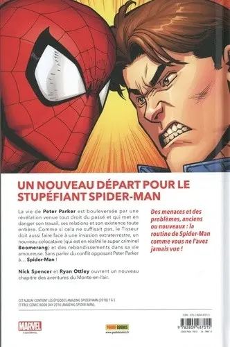 Verso de l'album Amazing Spider-Man Tome 1 Retour aux fondamentaux