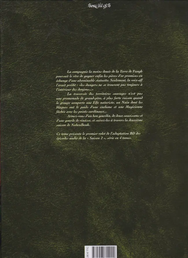 Verso de l'album Le Donjon de Naheulbeuk Tome 3