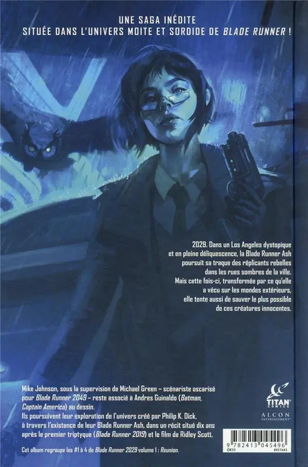 Verso de l'album Blade Runner 2029 Tome 1