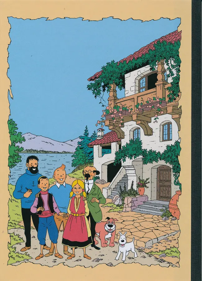 Verso de l'album Tintin Tintin et le lac aux requins