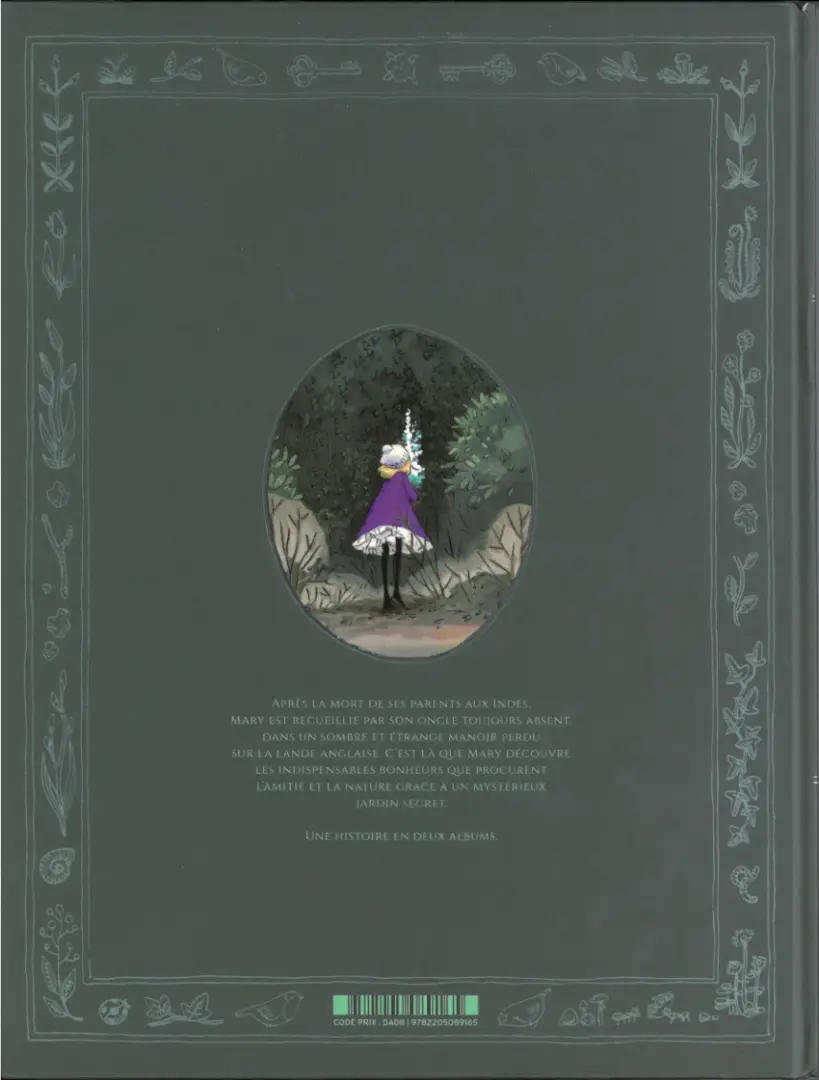 Verso de l'album Le jardin secret Première partie