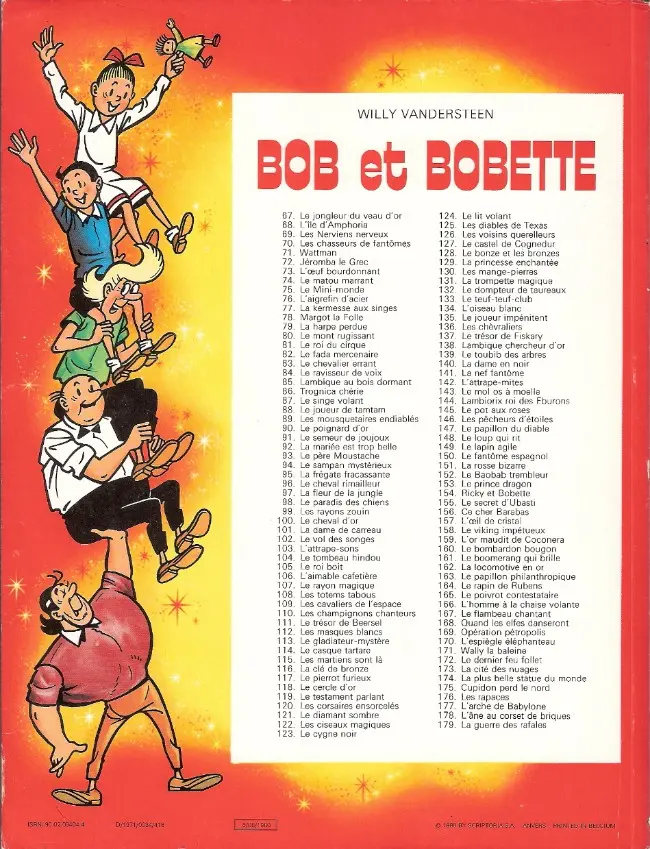 Verso de l'album Bob et Bobette Tome 92 La mariée est trop belle