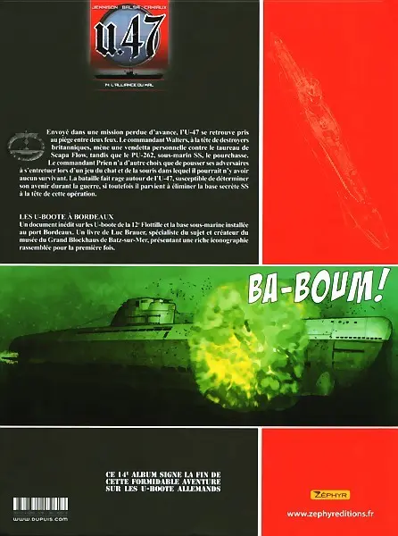 Verso de l'album U.47 Tome 14 L'Alliance du mal