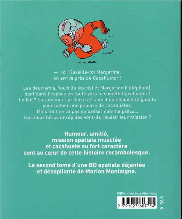 Verso de l'album Youri et Margarine 2 Mission cacahuète
