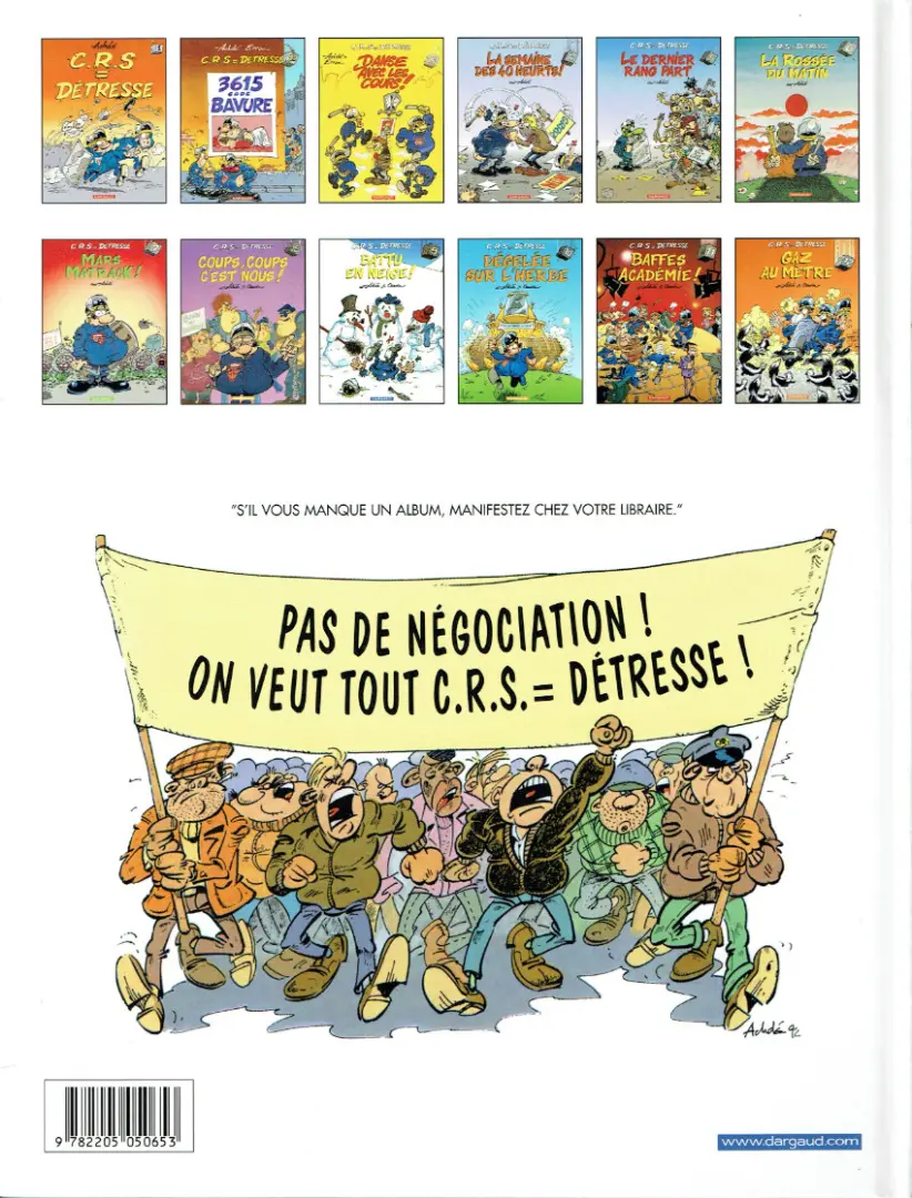 Verso de l'album CRS = Détresse Tome 9 Battu en neige !