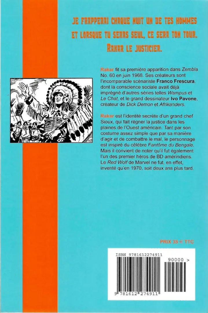 Verso de l'album Rakar 1