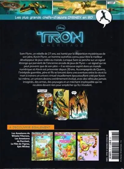 Verso de l'album Les plus grands chefs-d'œuvre Disney en BD Tome 57 Tron l'héritage