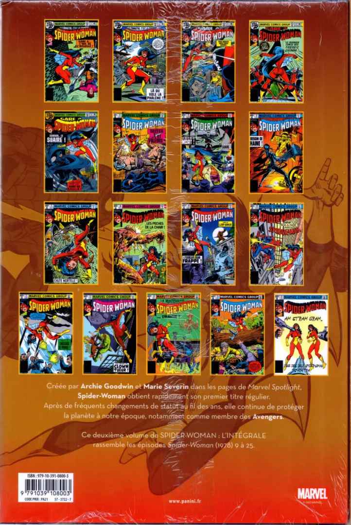 Verso de l'album Spider-Woman - L'intégrale Tome 2 1978-1980