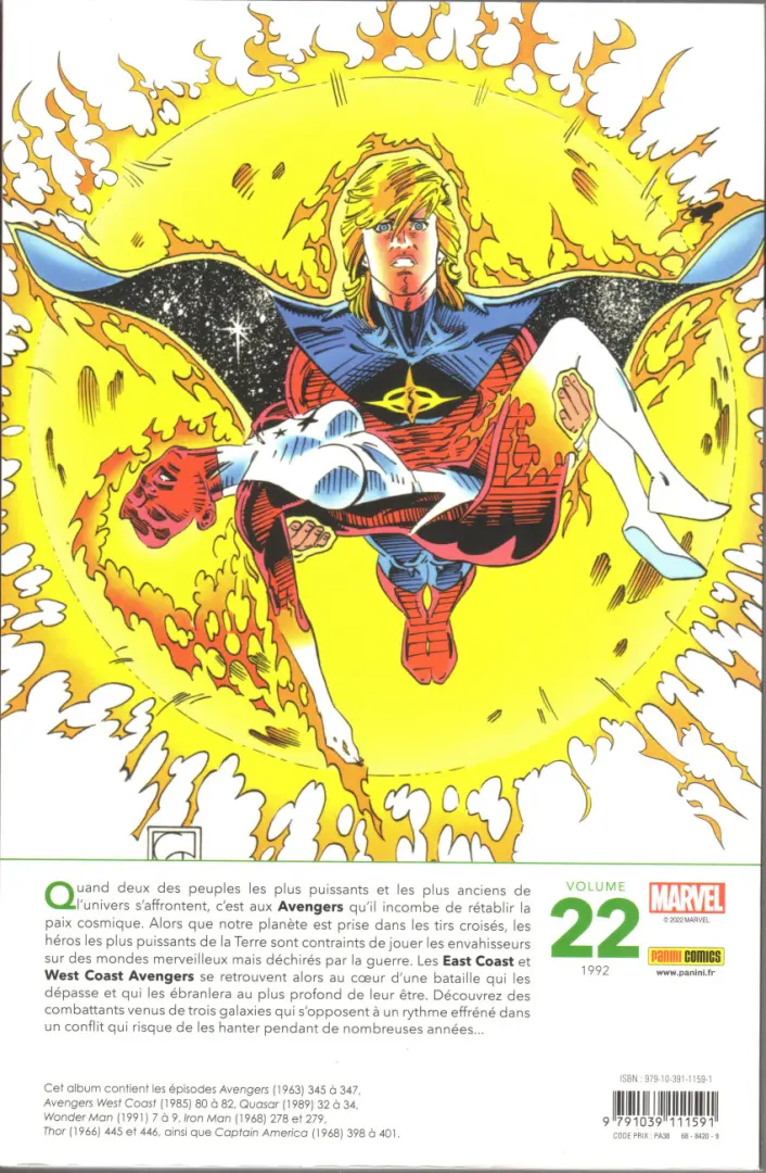Verso de l'album Avengers - Opération tempête galactique
