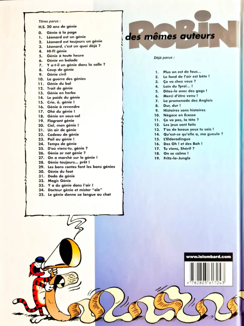 Verso de l'album Léonard Tome 6 Génie en balade