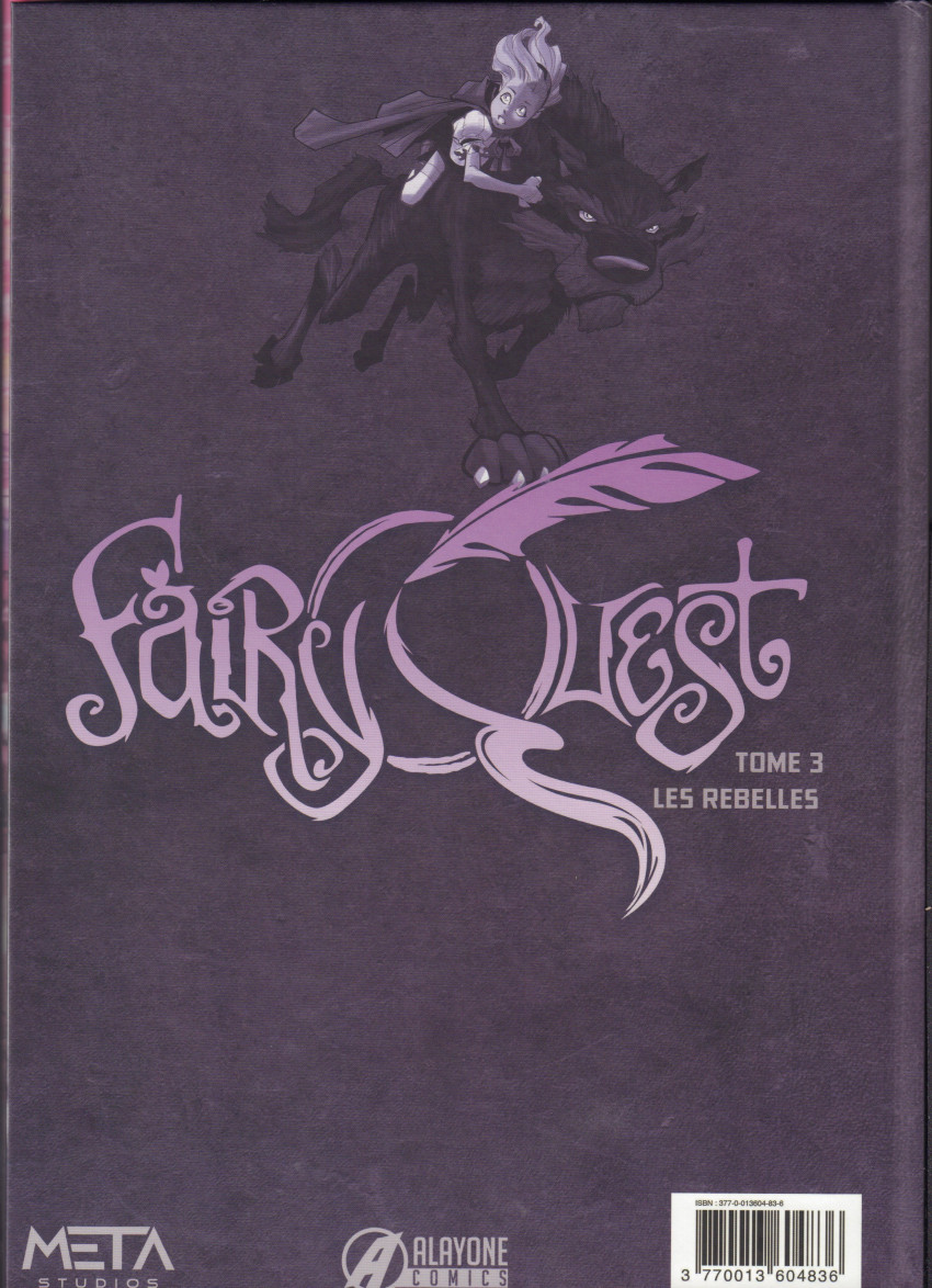 Verso de l'album Fairy Quest Tome 3 Les rebelles