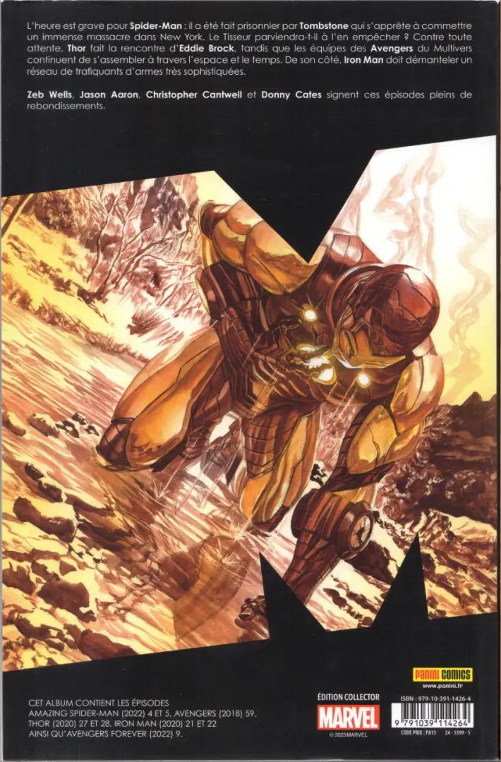 Verso de l'album Marvel Comics Tome 15