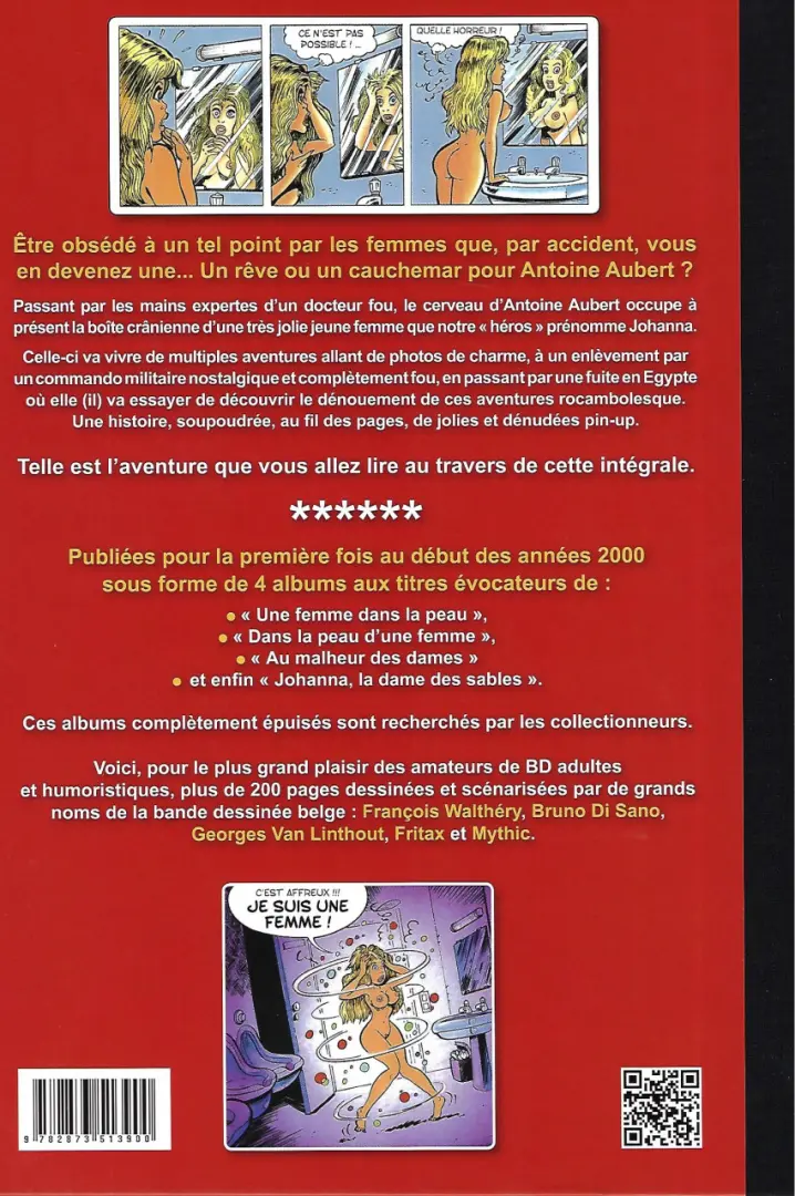 Verso de l'album Une femme dans la peau / Johanna Au bonheur des dames