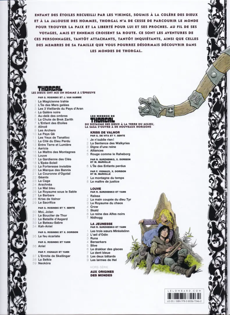 Verso de l'album Les mondes de Thorgal - La Jeunesse de Thorgal Tome 6 Le drakkar des glaces