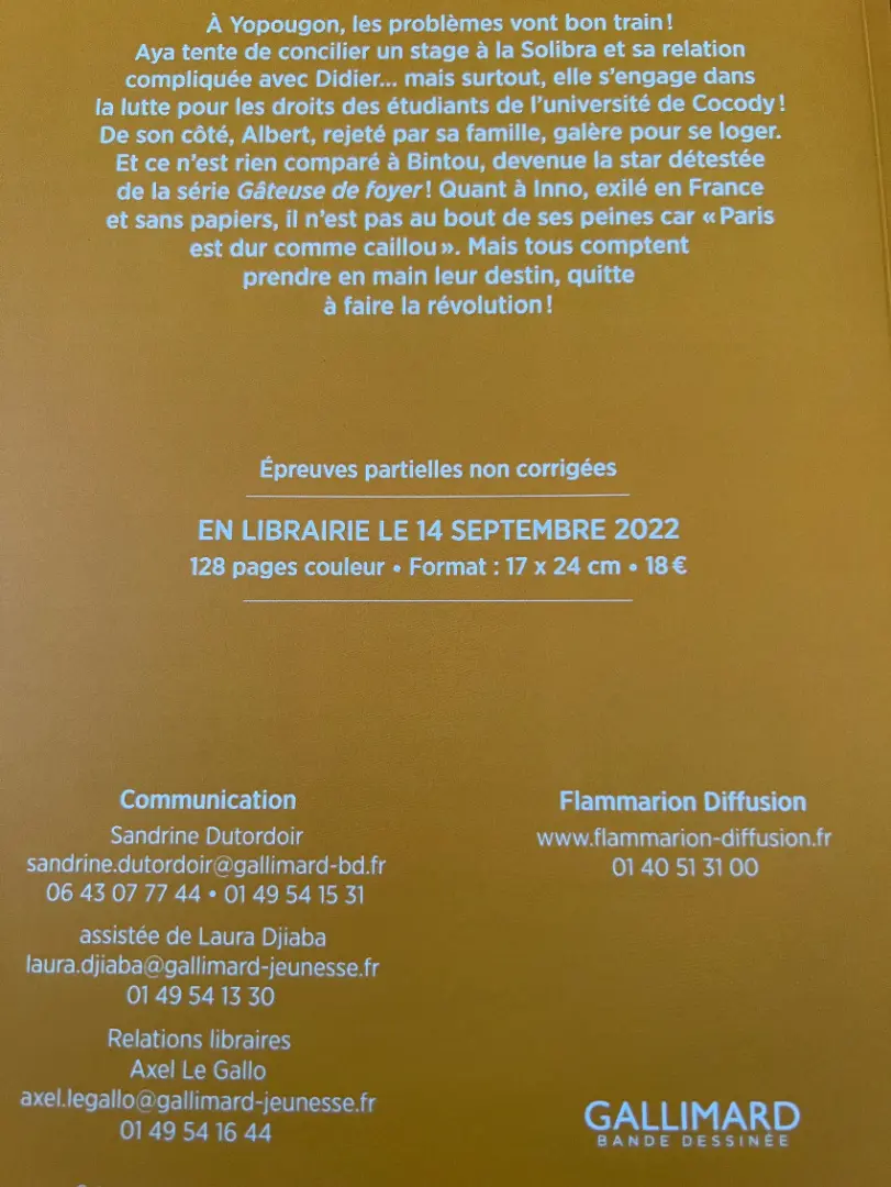Verso de l'album Aya de Yopougon Tome 7