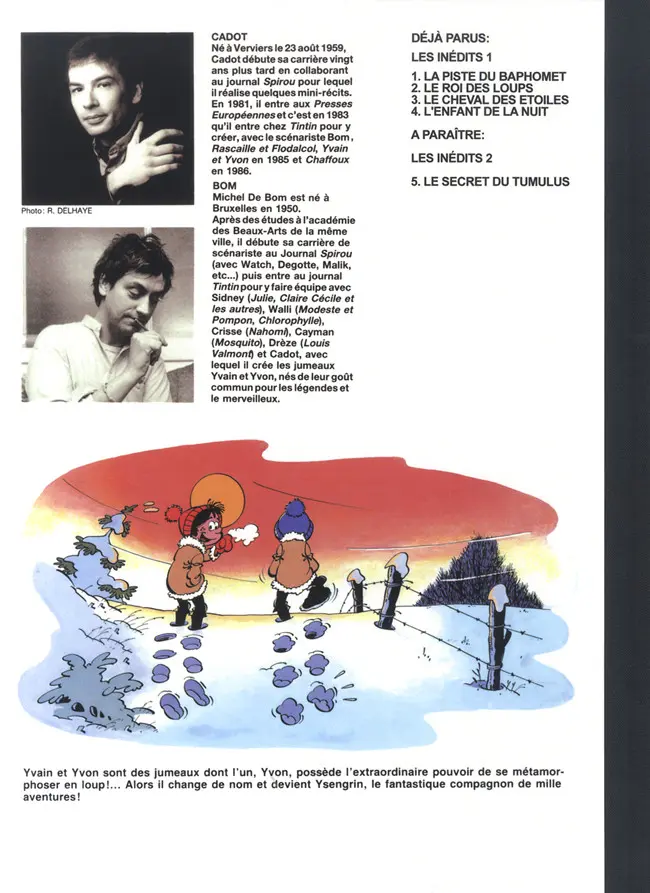 Verso de l'album Yvain et Yvon Tome 5 Les inédits 1