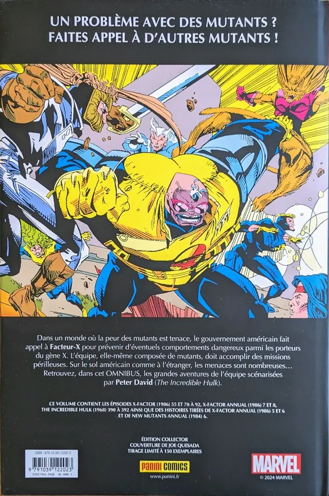 Verso de l'album X-Factor Tome 1