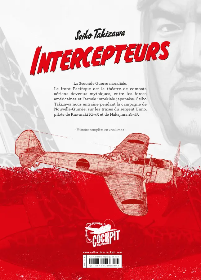 Verso de l'album Intercepteurs 1 La Campagne de Nouvelle-Guinée