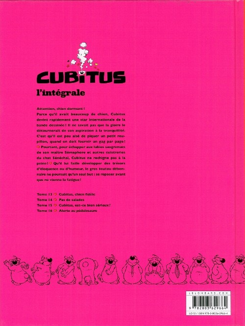 Verso de l'album Cubitus L'intégrale Tome 4