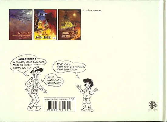 Verso de l'album Émile Adiou Tome 1 2001 l'odyssée de l'espace vert...