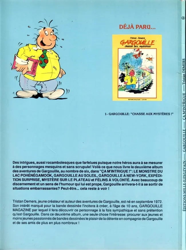 Verso de l'album Gargouille Tome 2 Ça m'intrigue !