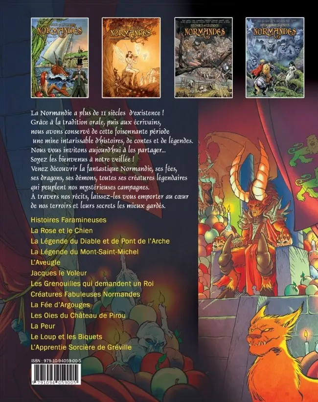 Verso de l'album Histoires et Légendes Normandes Compilation - L'empreinte du Malin - Les Belles et les Bêtes