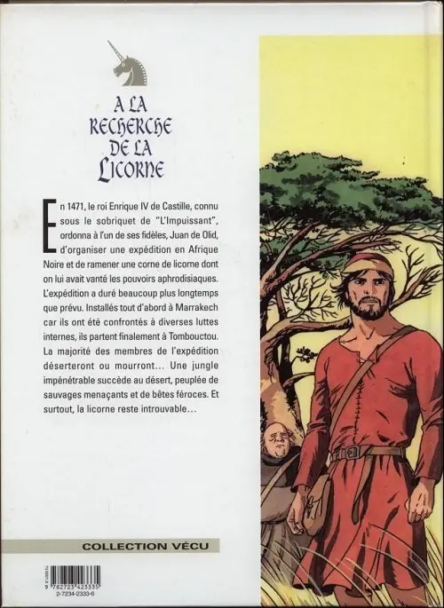 Verso de l'album À la recherche de la Licorne Tome 2 Les forgerons blancs