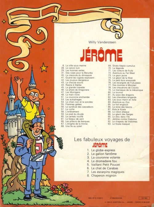 Verso de l'album Les fabuleux voyages de Jérôme Tome 8 Chaperon mignon