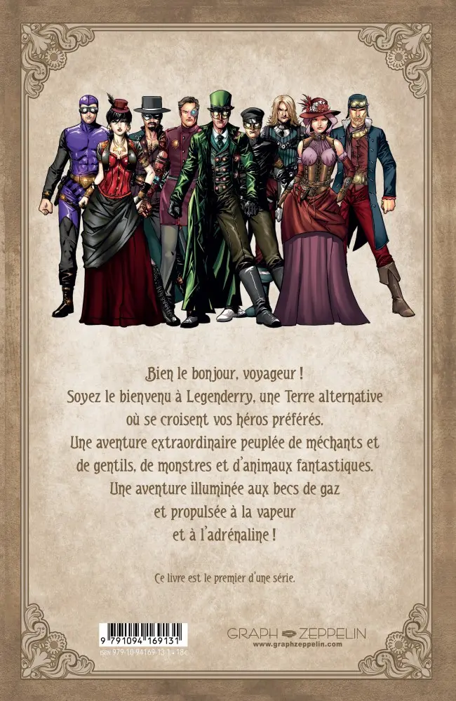 Verso de l'album Legenderry Tome 1 L'Aventure Steampunk
