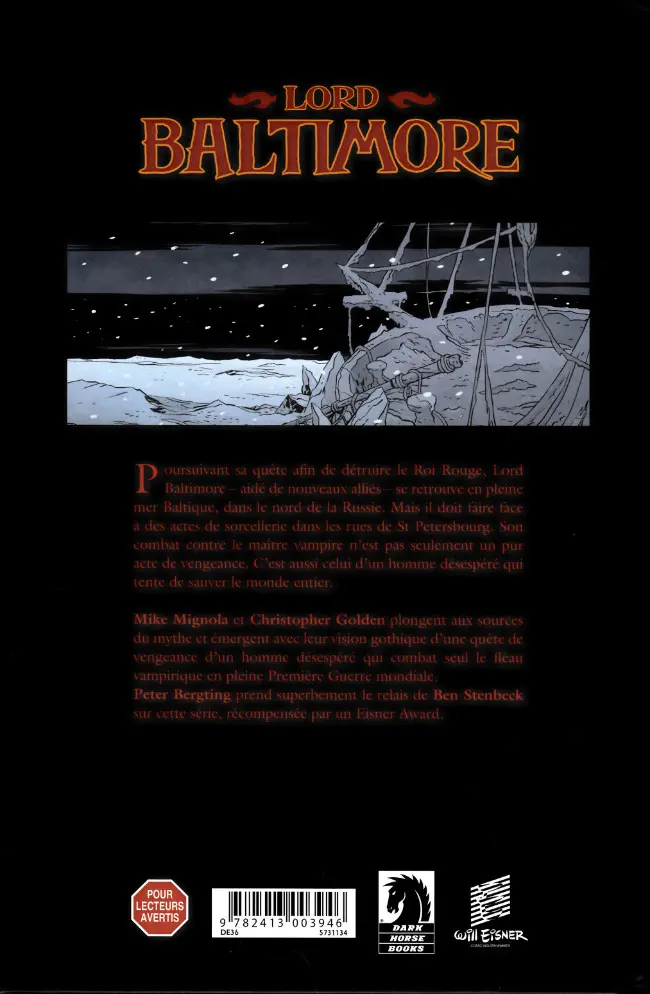 Verso de l'album Lord Baltimore 6 Le Culte du Roi Rouge