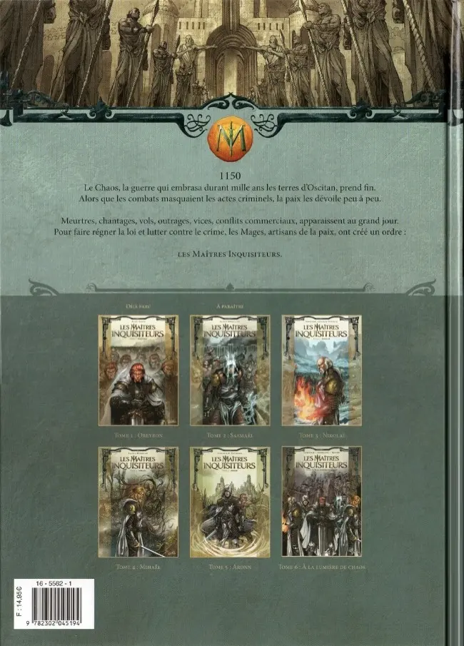Verso de l'album Les Maîtres inquisiteurs Tome 1 Obeyron