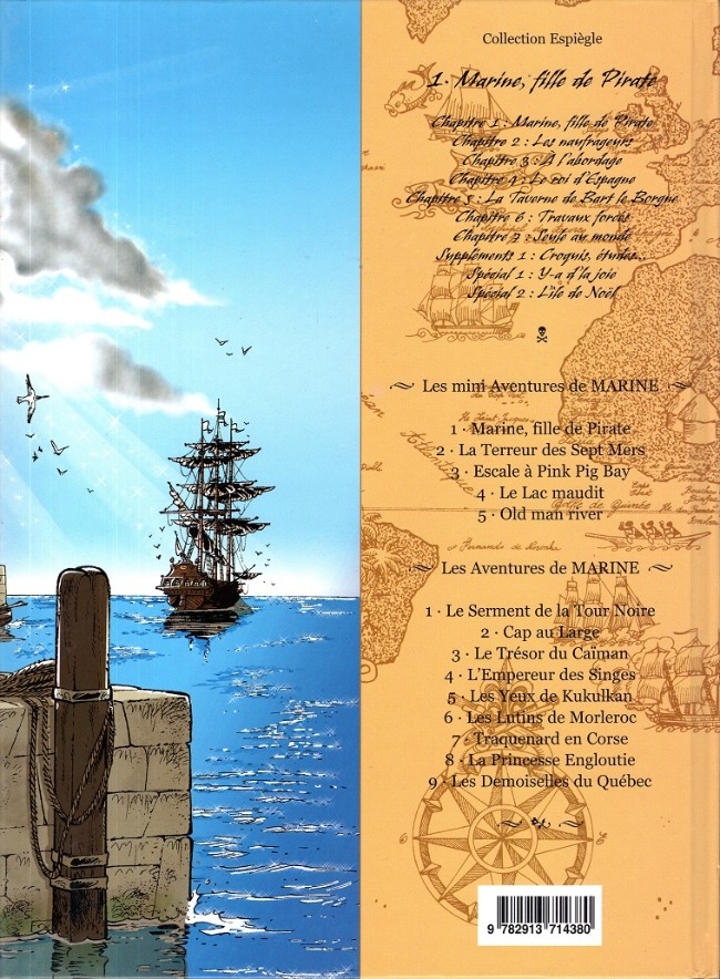 Verso de l'album Les mini aventures de Marine Tome 1 Marine, fille de pirate