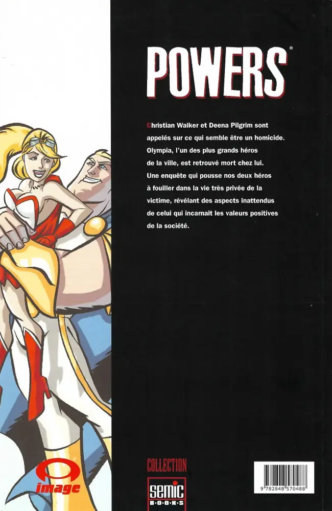 Verso de l'album Powers Tome 3 Groupies