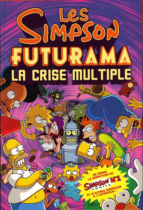 Couverture de l'album Les Simpson, Futurama La crise multiple