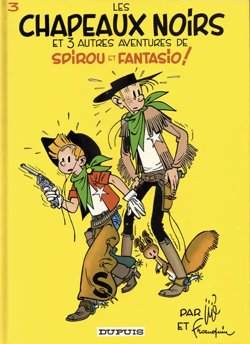Couverture de l'album Spirou et Fantasio Tome 3 Les chapeaux noirs