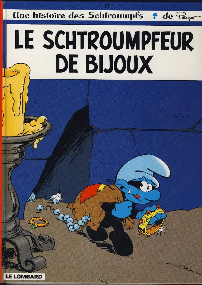 Couverture de l'album Les Schtroumpfs Tome 17 Le schtroumpfeur de bijoux